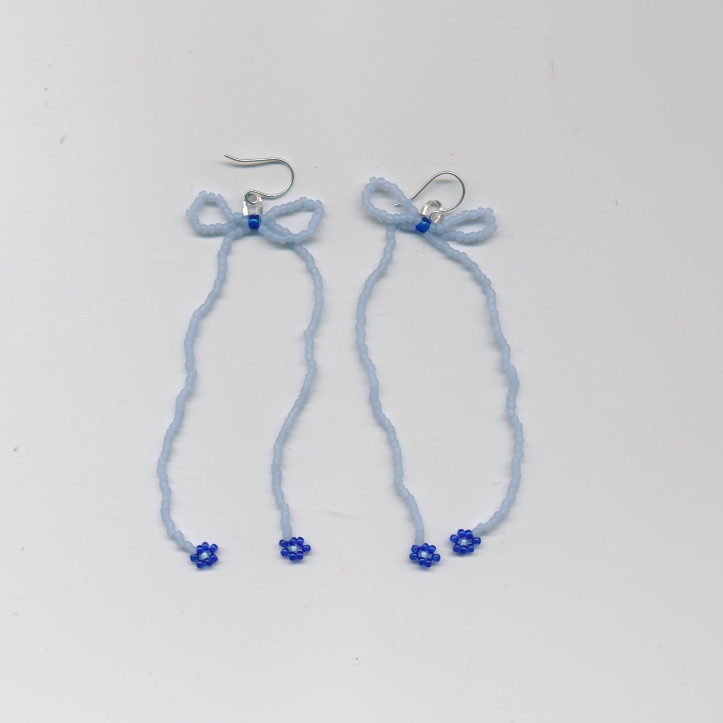 Bow Earrings in Light Blue